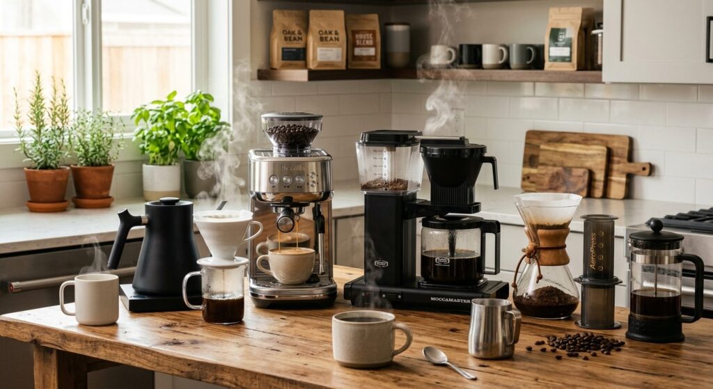 Bedste kaffemaskiner til hjemmet: Test og guide