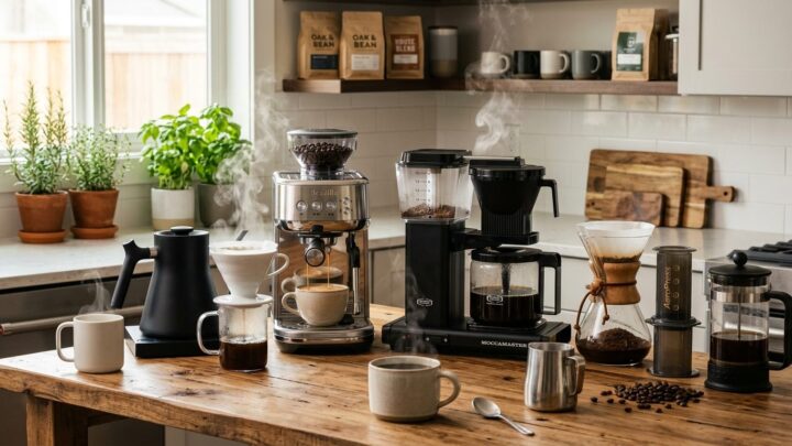 Bedste kaffemaskiner til hjemmet: Test og guide